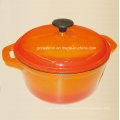 Round Cast Iron Casserole Cookware with Enamel Coating